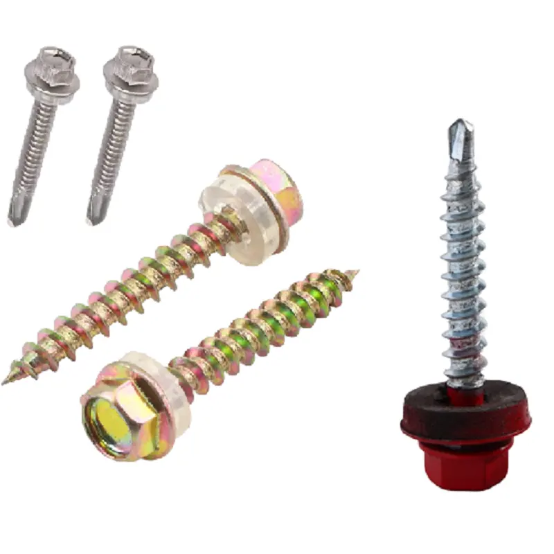 china Manufacturers Stainless Steel, Hex Flange Washer Head EPDM Hexagonal Hex washer Head Roofing Screws/