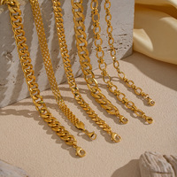 Collar de Cadena de Acero Inoxidable Impermeable, Varios Estilos, Cadena Cubana, Espiga, Serpiente, ¡Gran Venta!