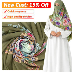 ムスリム女性用プリントシフォンヒジャブ エレガントな流れるようなヘッドスカーフ 日常着に - Product Image 1