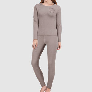 Nieuw Ontwerp <span class=keywords><strong>M</strong></span>-3XL Hoge Elastische Dunne Maar Warme Winter Dames Plus Size Thermisch Ondergoed Set Met Lange Mouwen - Product Image 4