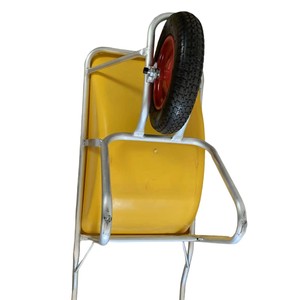 <span class=keywords><strong>Brouette</strong></span> <span class=keywords><strong>japonaise</strong></span> à cadre en aluminium d'une capacité de 200kg avec roue pneumatique en métal avec panier en plastique - Product Image 6