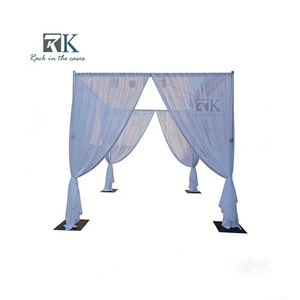 Support de tuyau carré mobile en chiffon blanc, 7 à 12 pieds, ensembles de tuyaux mobiles - Product Image 1