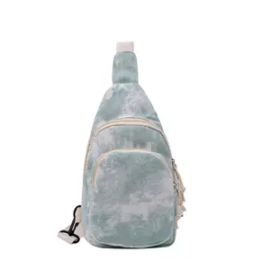 Women Chest Bag Fashion Fanny Pack Hot Sale Women Waist Pack Blue Tie-Dye Mixed Color Sling Bag For Girls Mini Bags For Girls