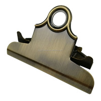 Haute qualité Vintage brosse Antique laiton Bronze 78mm papillon printemps Menus papier fichier dossier conseil pince métal presse-papiers Clip