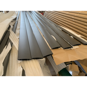 Pannelli per Recinzione All'ingrosso in Alluminio Nero Metallo Moderno da Esterno <span class=keywords><strong>con</strong></span> Doghe Superiori per Privacy in Lega di Alluminio - Product Image 6