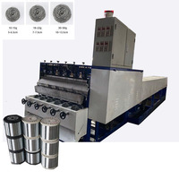 Machine de fabrication de tampons à récurer entièrement automatique en acier inoxydable pour lingettes métalliques et boules de fil d'acier, capacité de 10-12 kg/heure