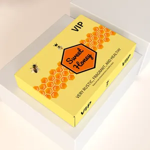 Factory Direct Selling Erschwing liche Verpackungs box Kunden spezifische farbig bedruckte Honig papier box Honig protein pulver Geschenk box