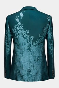 Su misura abito floreale in smoking da uomo da sposa classico con Tuxedo da uomo 3 pezzi 3 pezzi - Product Image 3