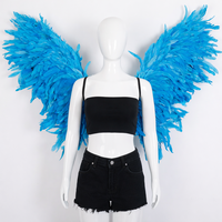 Ailes de danse Samba professionnelles en plumes, accessoires de costume de performance haut de gamme faits à la main avec des plumes véritables