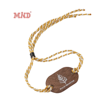 Bracelet en tissu NFC personnalisé NTAG 213 NTAG 215 NTAG 216, bracelet RFID en bois pour les événements de villégiature