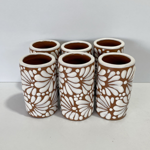 Vaso de Tequila Talavera Hecho a Mano, Cerámica, Diseño Clásico <span class=keywords><strong>Caballito</strong></span>, Patrón Floral, con Agarre, para Fiestas, Portátil, Apto para Microondas - Product Image 3