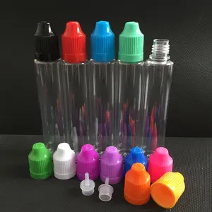 可挤压透明长修身眼药水儿童防护三角安全帽30毫升1盎司30毫升透明宠物塑料笔果汁瓶