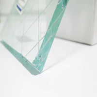 Verre flotté transparent laminé de 6 mm, ignifuge, de sécurité, anti-explosion, isolant, protection UV, verre maillé, porte extérieure solide pour bâtiment