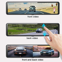 Caméra de tableau de bord Android Auto Carplay avec écran tactile 4K de 11 pouces, double objectif, caméra de recul 120°, enregistreur vidéo, WiFi, caméra de recul