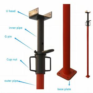 Étai en métal pour échafaudage Étai en acier avec support de tête en U pour faisceau H20 - Product Image 1