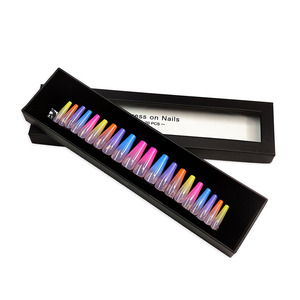<span class=keywords><strong>Faux</strong></span> <span class=keywords><strong>ongles</strong></span> artificiels longs 2021, 24 pièces, design cercueil, couverture complète, à pression, avec boîte, nouveau <span class=keywords><strong>produit</strong></span> - Product Image 5