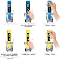 Testeur numérique de qualité de l'eau TDS EC Gamme de stylo d'essai de l'eau 0-9990 Compteur multifonctionnel de température de pureté de l'eau TEMP PPM