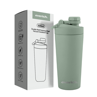 Bouteille shaker sport personnalisée de 20oz sans BPA à double paroi en acier inoxydable tasse shaker isolée sous vide bouteille shaker de protéines de gymnastique