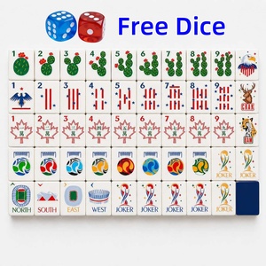Tuiles de Mahjong Américain en Acrylique et Design Teal, Ensemble de Luxe Personnalisé Gravé, Tuiles de Mahjong Américain pour Jeux Américains - Product Image 2