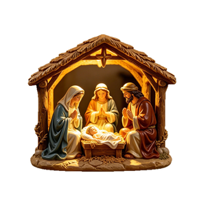 Statua della Sacra Trinità in Resina, Figurina del Padre, del Figlio e dello Spirito Santo a Forma di Colomba, Scultura Religiosa per Altare Domestico e Decorazione della Chiesa - Product Image 6