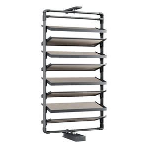 Zapatero Giratorio con Accesorios Multifuncionales de 360 Grados, Estante Abatible, Gabinete de Aluminio - Product Image 1