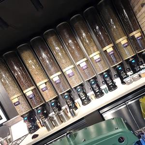 Grandi Silos da Parete in Rame per Caffè in Grani con Dispenser, Tramoggia di Stoccaggio e Macinacaffè per Esposizione in Negozi di Caffè e Tè - Product Image 4