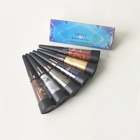 Metallischer Eyeliner, wasserfest, 6 Farben, schimmernder flüssiger Eyeliner, wischfest, langlebiger Eyeliner für Party- und Alltags-Make-up
