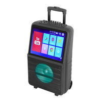 Mejor precio Altavoz de karaoke Woofer de 8 pulgadas Sistema Android de caja de sonido de gran potencia con pantalla inteligente de 14,1 "con luz LED