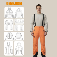 Vêtements de neige de couleur unie personnalisés pantalons de ski imperméable d'hiver pour hommes