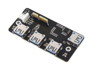Adaptateur Waveshare PCIe vers USB 3.2 Gen1, conçu pour la carte IO Raspberry Pi Compute Module 4, 4 ports USB haute vitesse K765 - Product Image 3
