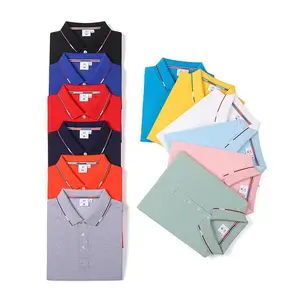 Vochtafvoerend Zacht Gevoel Poloshirts Custom Borduurwerk Logo Golfshirts Kleding Mannen Tops Modieus T-Shirt