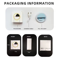 Mini anneau lumineux LED rechargeable portable avec clip pour téléphone, TikTok, vlog, vidéoconférence, maquillage, avec logo personnalisé