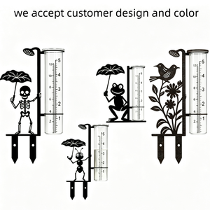 Pluviomètre en fer forgé, design Art Déco pour <span class=keywords><strong>jardin</strong></span>, patio, pelouse, grands chiffres faciles à lire - Product Image 6