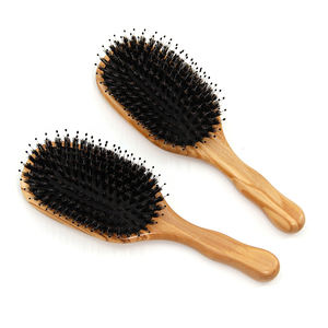 Cepillo Desenredante de Pelo con Cojín de Aire de Madera de Olivo con Masaje para el Cuero Cabelludo, Certificado <span class=keywords><strong>FSC</strong></span>, Peine de Madera Personalizado de Alta Calidad - Product Image 2