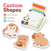 Fournitures scolaires OEM, notes autocollantes en forme d'animaux, notes autocollantes portables en forme d'animaux, fabricant d'origine