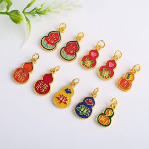 Traditional Cloisonne Enamel Gourd Pendant Mixed Shapes DIY Jewelry <b>Accessories</b> Wholesale - Product Image 1