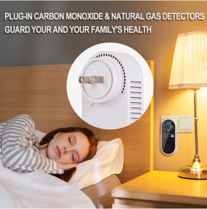 Plug in <strong>Carbon</strong> <strong>Monoxide</strong> and <strong>Natural</strong> <strong>Gas</strong> Alarm, Temp Humidity Monitor, CO &amp; Propane, <strong>Natural</strong>, &amp; Explosive <strong>Gas</strong> <strong>Detector</strong> for Home - Product Image 6