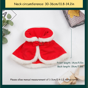 F10 Lujosa Ropa Cálida de Otoño Ecológica para Mascotas, Estilo Clásico, Capa de Navidad para Gatos y Perros, Patrón Sólido, Hecha de Polar, Estilo Occidental - Product Image 4