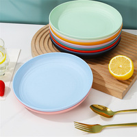 Assiette en mélamine réutilisable sans BPA, résistante aux chutes, compatible micro-ondes et lave-vaisselle, jetable pour la rentrée scolaire