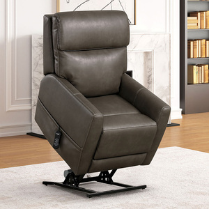 Sillón Individual Ajustable de Cuero con Reclinación Ergonómica y Suave para Sala de Estar - Diseño Moderno - Product Image 1