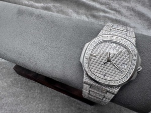 Reloj de PP de diamante en forma de T VVS de alta calidad personalizado de lujo 41mm 324 movimiento 5719 VVS reloj de moissanita de hielo de diamante completo - Product Image 4