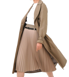 OEM <span class=keywords><strong>blazer</strong></span> impermeabili oversize lunghi Trench da donna Beige chiaro personalizzati - Product Image 5