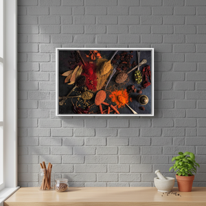 Printed Spices Wall Art: Modern <b>Canvas</b> Decor for Vibrant Kitchen,1P-White <b>Framed</b> - Product Image 3