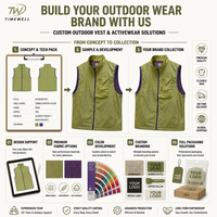 Gilet unisexe style montagne, imperméable, léger, col montant, sans manches, pour activités de plein air, fournisseurs en gros