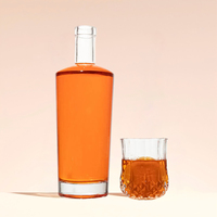 Fournisseurs de bouteilles en verre de forme carrée personnalisée 375ml 500ml 700ml 750ml Super Flint Glass Wine Vodka Liquor