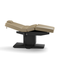 Lit de Beauté Électrique de Luxe en Cuir Incurvé pour Extensions de Cils, Ensemble Table et Lit de Massage pour Salon de Beauté, Station de Salon à 3 Moteurs, Lit pour Extensions de Cils
