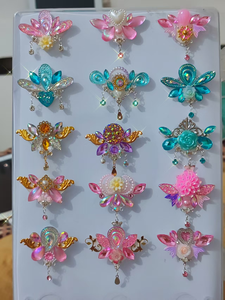 Autocollant <span class=keywords><strong>de</strong></span> <span class=keywords><strong>visage</strong></span> sirène en cristal scintillant Murah Stars pour carnaval, masque <span class=keywords><strong>de</strong></span> gemmes rose foncé, fleur <span class=keywords><strong>de</strong></span> princesse, gemme <span class=keywords><strong>de</strong></span> <span class=keywords><strong>visage</strong></span> rose doré, vente en gros - Product Image 3