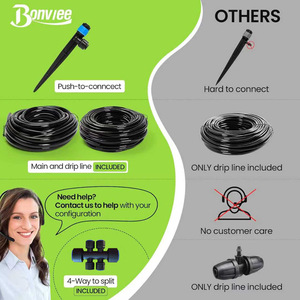 Kit d'irrigation goutte à goutte 1/2 pouce à connexion rapide, installation facile, ensemble d'arrosage de jardin - Product Image 2