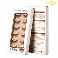 A-RIX Premium Cat Eye Faux Mink Lash Winged Fox Eye Lifting Effect Strip Eyelash Natural Tapered Individual Lashes Private Label