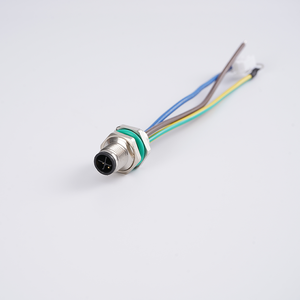 M12 2-17 ליבה עמיד למים-מחבר נקבה בקצה הלוח עם מנעול קדמי, ip67 ברמה עמיד למים תקע, תקע חיישן - Product Image 5